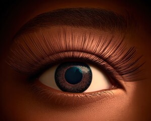 Fototapeta premium Close-up eye with dramatic makeup