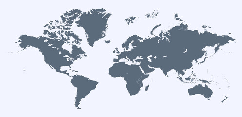 Obraz premium world map by year, world map picture, world map vector image, modern world map, Illustration, eps 10, worldwide, all continents, all countries, worldwide project
