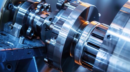 Close-up of internal turning operation on a lathe, showcasing a cutting tool shaping the inner diameter of a metal pipe or cylinder