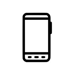 Minimal Black Line Mobile Phone Icon for Modern Communication