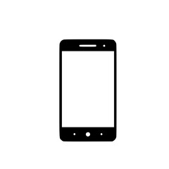 Minimal Black Line Mobile Phone Icon for Modern Communication