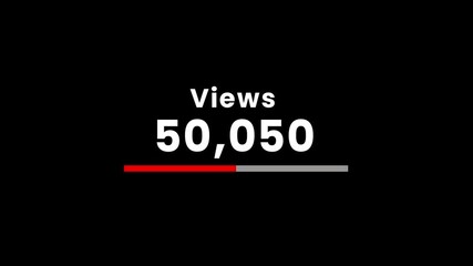 Rising Views Counter - Dynamic Social Media Numbers Animation  - Powered by Adobe