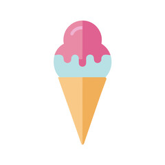 Ice cream cone vector illustration