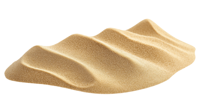 Pile of sand isolated on transparent background