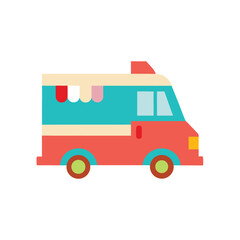 Ice cream truck vector illustration