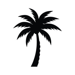 Obraz premium Palm tree silhouette vector illustration