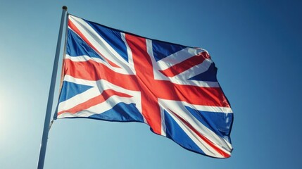 UK flag waving