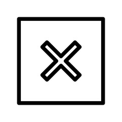 Obraz premium cancel line icon