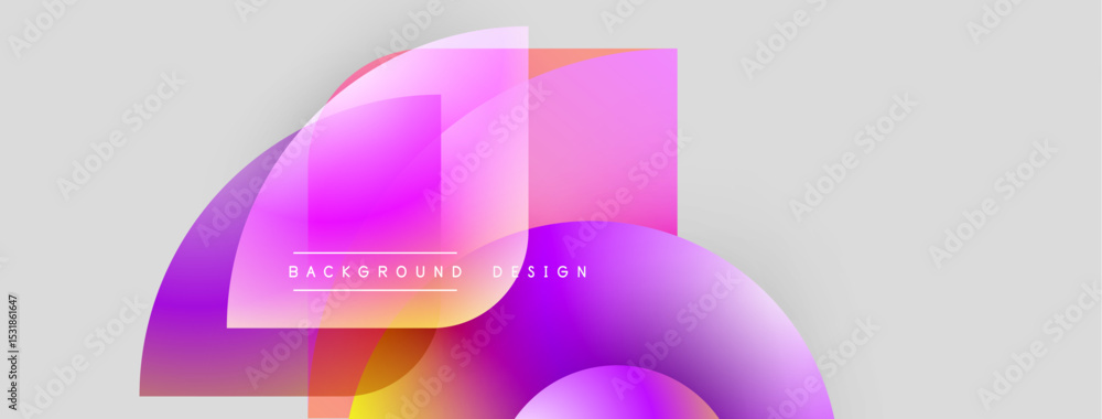 Aufkleber Abstract gradients overlap, creating dynamic visual effect. Soft pinks, purples, yellows blend seamlessly. Modern background design element.