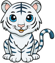 Fototapeta premium Adorable Baby Tiger Illustration
