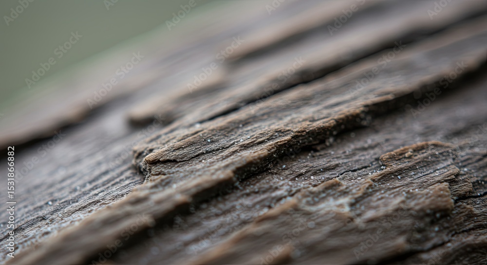 Poster A close up of a tree trunk with a rough, grainy texture