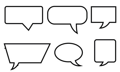 A collection of speech bubbles for dialogue and communication andset of speech bubbles
