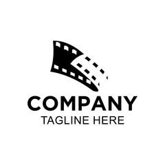 Cinema strip vector logo for movies