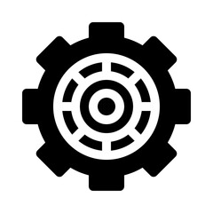 Gear glyph icon