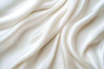 Obraz premium Elegant ivory silk drapes softly forming a textured pattern with subtle highlights and shadows