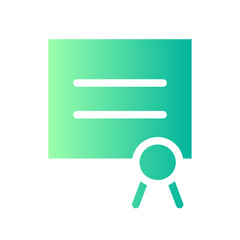 certification gradient icon