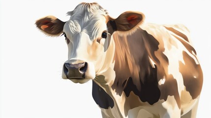 Close-up of a cow, cream and brown colors