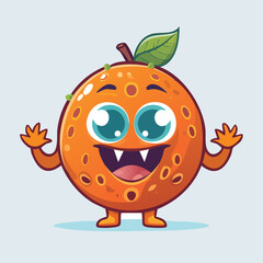 Fototapeta premium Bael Fruit Flat-Style Vector Illustration with Balanced Composition