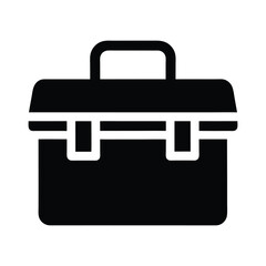 Suitcase Icon Vector Illustration on White Background
