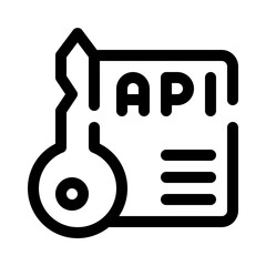 API key line icon