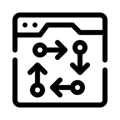 Endpoint line icon