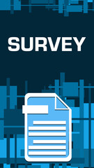 Survey Blue Vertical Squares Texture Bottom File Symbol Text 