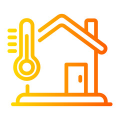 temperature sensor Line Gradient Icon