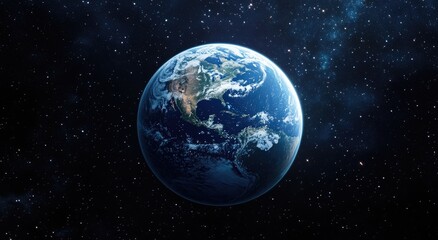 Earth in the vastness of space