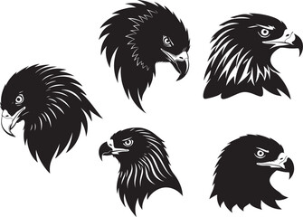 Eagle flying silhouette vector illustration