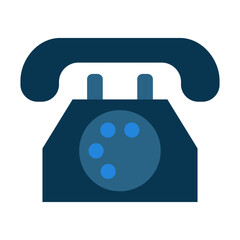 Rotary Telephone Flat Icon, Logistic Company Flat Design icon Concept