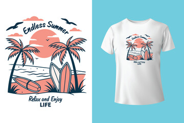 Vector summer t shirt design