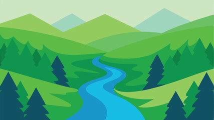 landscape with mountains