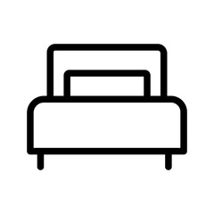 single bed line icon