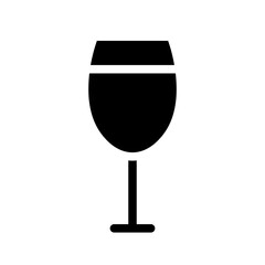 wine glass glyph icon