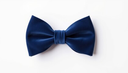 Velvet bowtie isolated on white background  