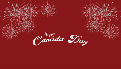 Happy Canada Day observed every year in July. Template for background, banner, card, poster with text inscription
