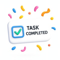 Task Completed Checkbox with Confetti – 3D