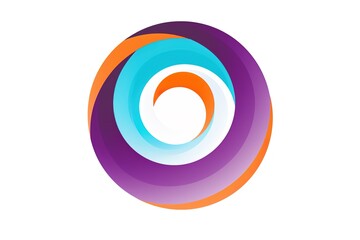 Abstract colorful swirl design in a modern style for branding or graphic design concepts