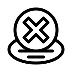 Fototapeta premium Cross circle line icon