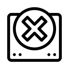 Obraz premium Cross mark line icon