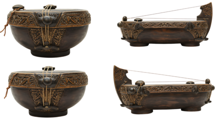 Antique musical instrument pair