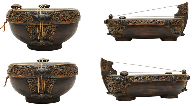 Antique musical instrument pair