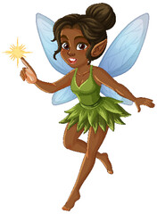 Charming Fairy with Sparkling Magic Wand