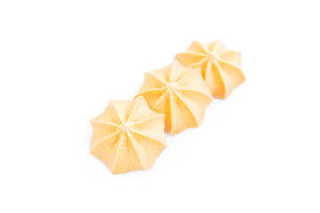 Homemade butter cookies isolated on white background,  Butter Cookies