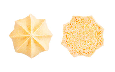 Homemade butter cookies isolated on white background,  Butter Cookies