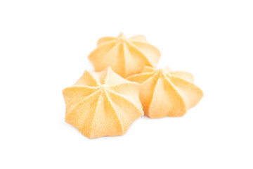 Homemade butter cookies isolated on white background,  Butter Cookies