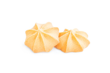 Homemade butter cookies isolated on white background,  Butter Cookies