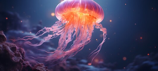 Galaxy Version of jellyfish world, ai generative