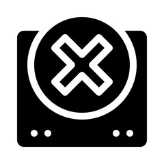 Cross mark glyph icon