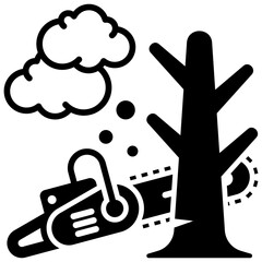 Deforestation Pollution Icon